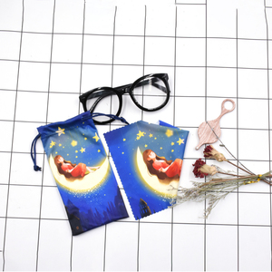Poche d'emballage en verre souple <span class=keywords><strong>pour</strong></span> lunettes Lentille en <span class=keywords><strong>microfibre</strong></span> Nettoyage de l'écran Sac de cordon <span class=keywords><strong>pour</strong></span> lunettes - Product Image 5