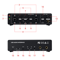 Carte son professionnelle Zimhome 2 canaux 192 kHz 24 bits, interface audio USB pour l'enregistrement