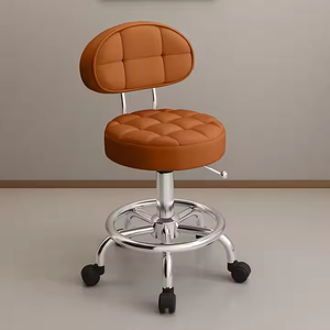 Silla <span class=keywords><strong>de</strong></span> Diseño Moderno con Altura Ajustable, Ruedas Giratorias y Respaldo para Salón <span class=keywords><strong>de</strong></span> Belleza, Barbería o Tienda <span class=keywords><strong>de</strong></span> Tatuajes, Hecha <span class=keywords><strong>de</strong></span> Metal - Product Image 3