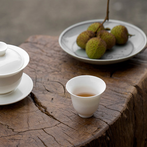 Dehua White Porcelain <b>Teacup</b> Ceramic Tasting Cup Heat Resistant For Kung Fu Tea Pu'er Tea Personal Single Cup - Product Image 3