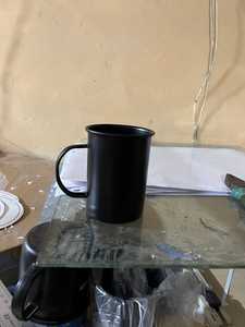 Taza de Café de Metal Negra Tradicional LIMITLESS HUNCH con Asa, Diseño Novedoso para Acampar y Uso al Aire Libre - Product Image 4