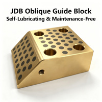 Bloc de guidage oblique JDB, en laiton haute résistance avec graisse graphite autolubrifiante, plaque anti-usure pour moule, plaque angulaire active