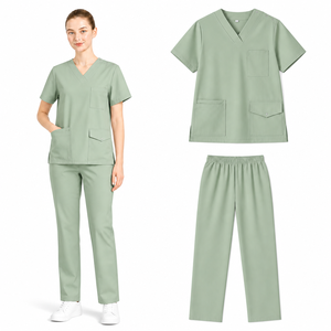 Poches de gommage d'allaitement hauts pantalons de travail à jambe droite Style à la mode extensible pour hôtel de clinique médicale - Product Image 5