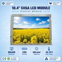 Modul LCD TFT TN SVGA 10,4 Inci NLT NLB104SV01L-01 800x600 LVDS WLED Backlight 400cd/m2 Kecerahan Tinggi Layar Industri