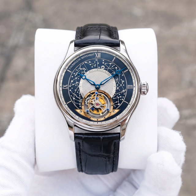 Mechanical Tourbillon Watch Luxury 316L Stainless Steel Waterproof Leather Business Wristwatch OEM ODM White label manufacturer