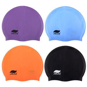 Bonnet de bain en silicone Jiejia, couleur unie, taille adulte, flexible, élastique, imperméable, léger, durable, confortable, doux pour la natation - Product Image 5