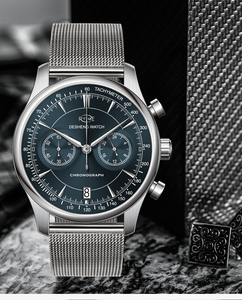 Reloj de pulsera de cuarzo de lujo para hombre, cronógrafo de movimiento de cuarzo, de acero inoxidable, VK64 flyback - Product Image 5