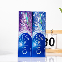 Dentifrice en gel cristal violet 110g sans fluorure, blanchissant, saveur menthe, élimine les taches, marque privée, dentifrice probiotique