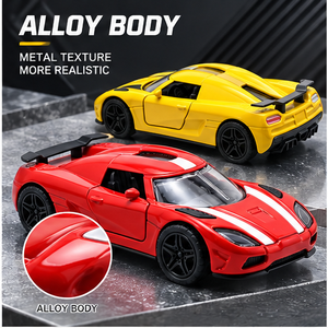Coche de Juguete Deportivo de Metal de Aleación a Escala 1:36, Estilo <span class=keywords><strong>Agera</strong></span>, con Puertas Abribles, de Metal Fundido a Presión, para Niños - Product Image 3
