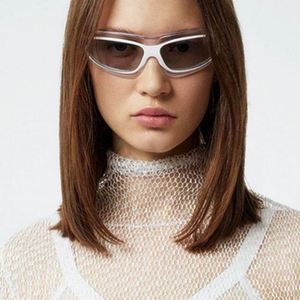 Gafas de Sol Retro de Moda 2022 para Hombre y Mujer, Lentes de Una Pieza con Forma de Escudo, Montura Pequeña, Estilo Steampunk, Deportivas - Product Image 2