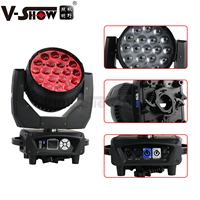 VSHOW Aura1915 MAC Aura con Abrazadera Plegable, Luz Móvil de Cabeza con Zoom LED RGBW de 19x15w