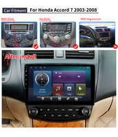 Radio Multimedia Android de 9 Pulgadas con GPS para Honda Accord 7 2003-2008, Android Auto, Carplay, Wifi, Pantalla, Reproductor de Navegación 4G