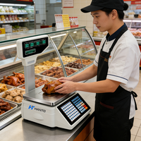 Balance électronique de haute qualité avec impression d'étiquettes à code-barres et de reçus, pesage et caisse enregistreuse tout-en-un pour supermarché
