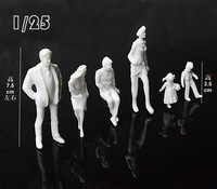 50 P/sac Mini modèle figurines miniatures blanches 1:50/75/100/150/200 modèles architecturaux à l'échelle humaine modèle ABS peuples en plastique