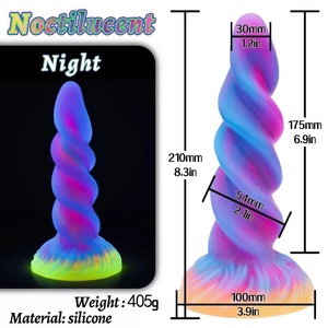 Jouets pour adultes d'approvisionnement d'usine gode en silicone à ventouse gode lumineux fantaisie en forme de femme - Product Image 3