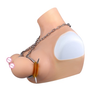 BDSM Metal Adult Sex Bondage Breast Restraints Adult Stimulation Sex <b>Toys</b> with Neck Chain and Spikes <b>for</b> <b>Man</b> Woman Couples Games - Product Image 5