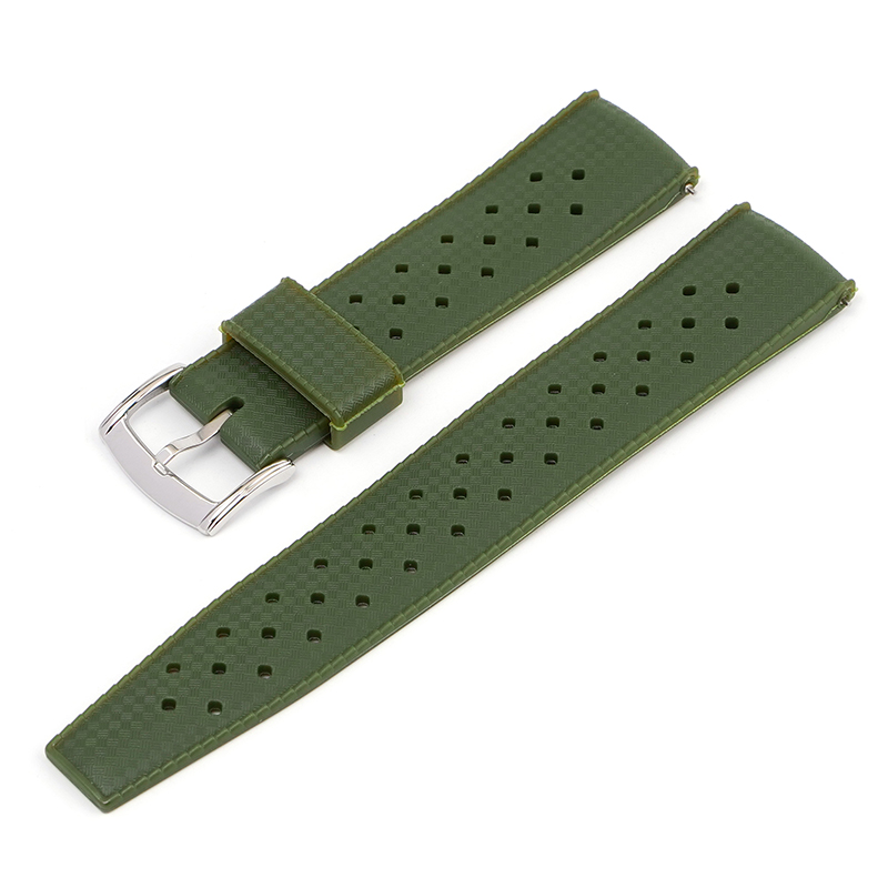 Ejército-verde + hebilla de plata