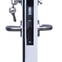 Porte coupe-feu industrielle en acier à battant unique, ignifugée, verrouillable, sécurisée, surface finie, à pousser-tirer, pour hôtels, écoles et bâtiments