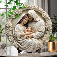 Plaque murale religieuse en bois MDF sur mesure, décoration chrétienne catholique, Vierge Marie, Jésus, panneau suspendu