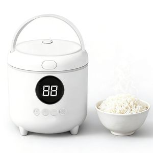 0.8L Multi-Functional Mini Portable Square Rice <b>Cooker</b> Measuring Cup Digital LED Display Non-Stick Coating Fast Household - Product Image 1
