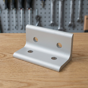 Support d'angle métallique robuste avec renfort triangulaire, support d'angle à 4 trous à angle droit avec triangle renforcé - Product Image 3