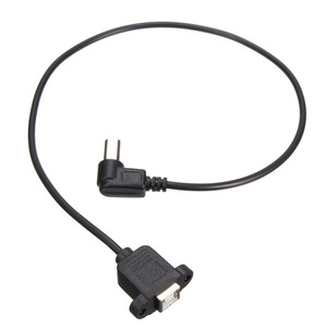 USB B Male To B Female Right Angle Extension <b>Cable</b> 5VDC PVC Shielded <b>Printer</b> Data Connector - Product Image 5