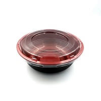 360 550 700 1000 ML Eco Pp Microwavable Descartáveis Embalagens de Alimentos Tigela de Arroz Com Tampa Transparente