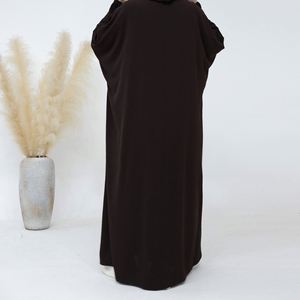 Yi Damen Hochwertige Einfarbige Islamische Kleidung Langes Oberteil Plissierte Muslimische Arabische Blusen Kleid - Product Image 5
