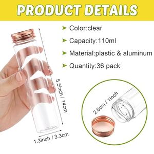 Vida kapaklı 110ml plastik <span class=keywords><strong>Test</strong></span> tüpü s temizle Gumball tüpler banyo tuz kapları düz dipli PET <span class=keywords><strong>Test</strong></span> tüpü tüp şişesi şeker B için - Product Image 2