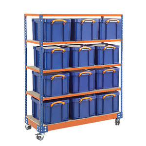 Estantería de punto de <span class=keywords><strong>metal</strong></span> con remache para garaje, estantería resistente de 4 niveles, 180x120x60 cm - Product Image 6