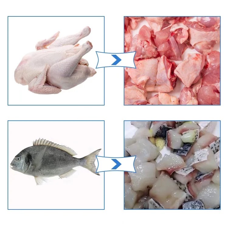 Multifunctional chilled fish meat bone cutter chicken meat machine cutting automatic