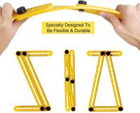 Règle de mesure d'angle multiple en plastique, outil de mesure d'angle, toutes les formes d'angles pour le travail du bois, 40 pièces