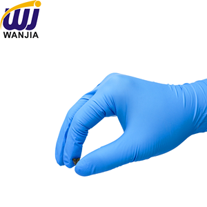 Sarung Tangan Sekali Pakai WANJIA Nitrile Tebal Biru Bertekstur Anti Selip untuk Pemeriksaan Medis Hewan, Pekerjaan Kebersihan - Product Image 4