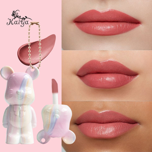 Mousse de rouge à lèvres liquide moelleux labial vente en gros <span class=keywords><strong>taches</strong></span> douces <span class=keywords><strong>encre</strong></span> crémeuse aérée lèvres brillant porte-clés mignon ours lèvre boue velours mat - Product Image 3