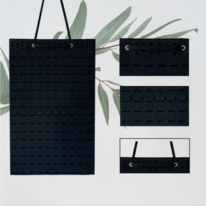 Organisateur mural pliable en feutre pour boucles d'oreilles et colliers, grand format, élégant, pour la présentation de bijoux dans le salon - Product Image 6
