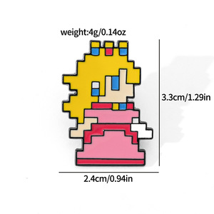 เข็มกลัดโลหะลายการ์ตูนมาริโอซูเปอร์เกมหมุดโลหะเคลือบรูปเห็ดเข็มกลัดปกเสื้อแฟชั่นกระเป๋าเสื้อผ้า - Product Image 4