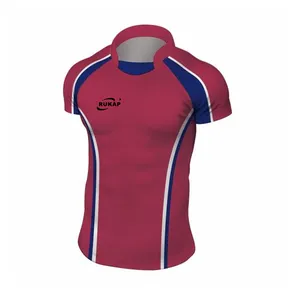 उच्च गुणवत्ता वाले पोलो सबलिमिनेशन कस्टम स्ट्रिप्ड खेल रग्बी वर्दी पुरुषों की ओएम रग्बी किट बिक्री के लिए रग्बी शर्ट जर्सी