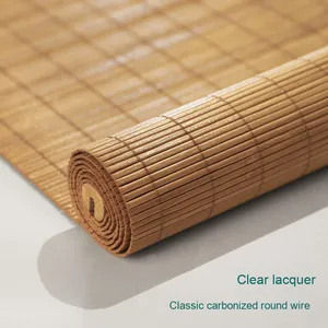 Stores enrouleurs horizontaux en bambou modernes pour l'extérieur, imperméables, anti-moisissure, occultants, sans perçage, rideaux pour la maison, l'hôtel, la salle de thé, décoratifs - Product Image 5
