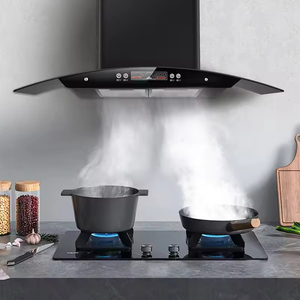 Extractor de Humo Silencioso de Alta Succión para Cocina, Montado en la Pared, con Vidrio Curvo, Nuevo Diseño, Campana Extractora para el Hogar - Product Image 3