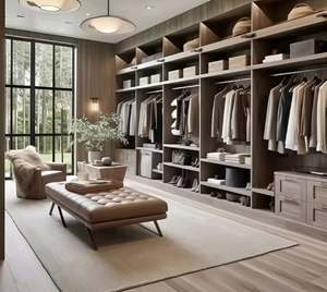 Armoire sur mesure, chambre à coucher, meubles en bois pour la maison, intégrée au mur - Product Image 4