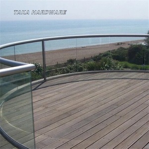 Lamel recinzione balcone esterno vetro senza cornice balaustra ringhiera morsetto striscia led alluminio a forma di u sistema di canali profie - Product Image 3