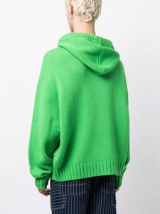 Sudadera CON CAPUCHA DE Cachemira de punto personalizada, sudadera con capucha de moda informal con cuello en V, suéter de punto para hombre - Product Image 4
