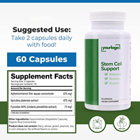 OEM ODM Capsules de spiruline biologique Supplément de cellules souches applicable aux adultes pour les soins de la peau et la beauté Supports de cellules souches