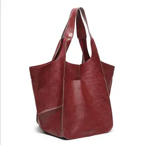 Винтажные большие Дизайнерские повседневные портативные сумки через плечо женские сумки из мягкой искусственной кожи роскошные сумки для женщин
