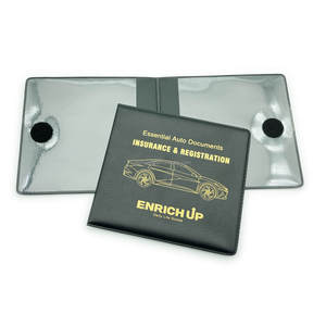 Organisateur de documents de voiture en PVC personnalisé dossier de couverture de document d'immatriculation de véhicule dossier en plastique pour document papier - Product Image 1