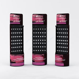 Support d'affichage cosmétique en carton personnalisé pour la vente au détail de parfums, de rouges à lèvres, de cils, support de sol en métal, organisateur de maquillage en carton ondulé - Product Image 3