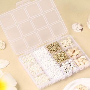 Surtido de 1042 Piezas de Cuentas de Plástico Multicolor en 12 Compartimentos, con Forma de Concha y Tortuga |   Kit de Manualidades para Hacer Pulseras y Collares, Regalo para Damas de Honor - Product Image 3