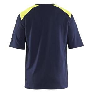 Blaklader-347617378933XXL เสื้อทีเชิ้ตทนไฟสีกรมท่า/Hi-Vis สีเหลือง EAN 7330509891469 Flame resistant Workwear - Product Image 2