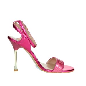 Sandali da donna alla moda con tacco fucsia Sa4073 Ex006 modello comodo Design a punta per uso esterno estivo - Product Image 4