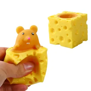 工場販売新しい面白いチーズマウスカップリスストレス解消スクイーズおもちゃマウス